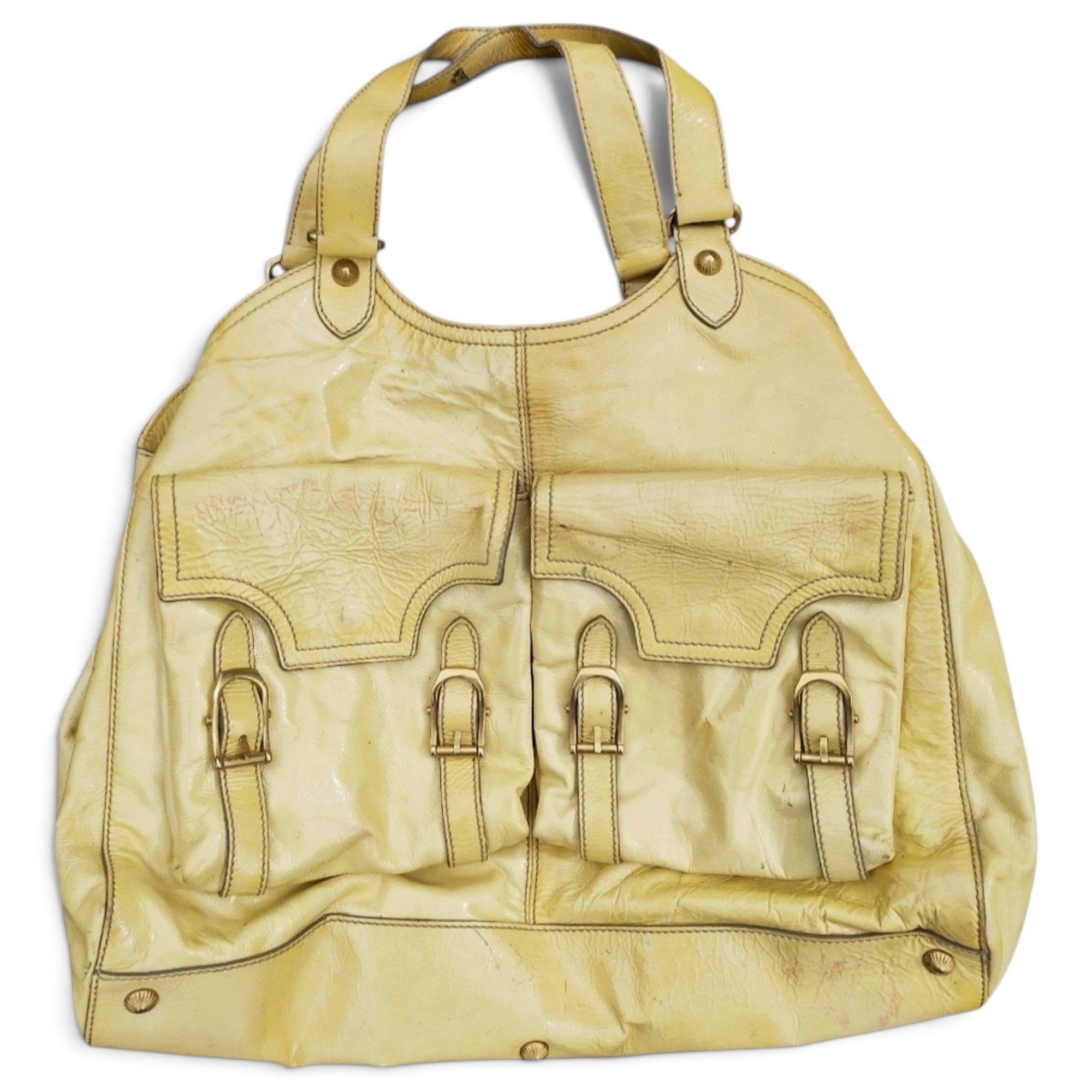 Patent leather handbag