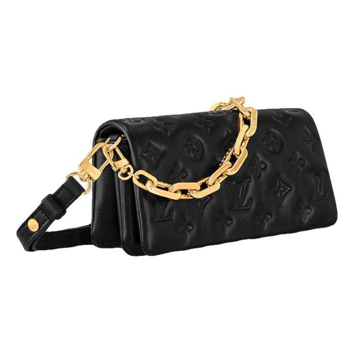 Coussin Flap leather crossbody bag