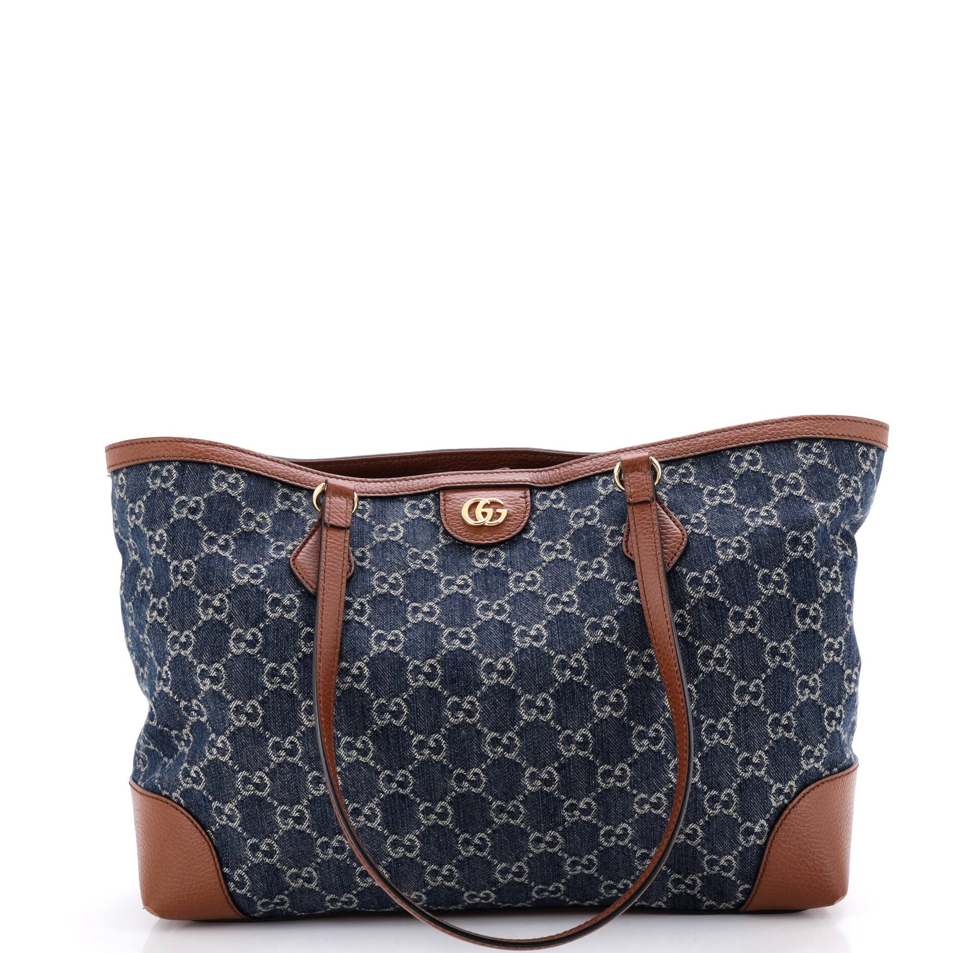 Ophidia Shopping Tote GG Denim Medium