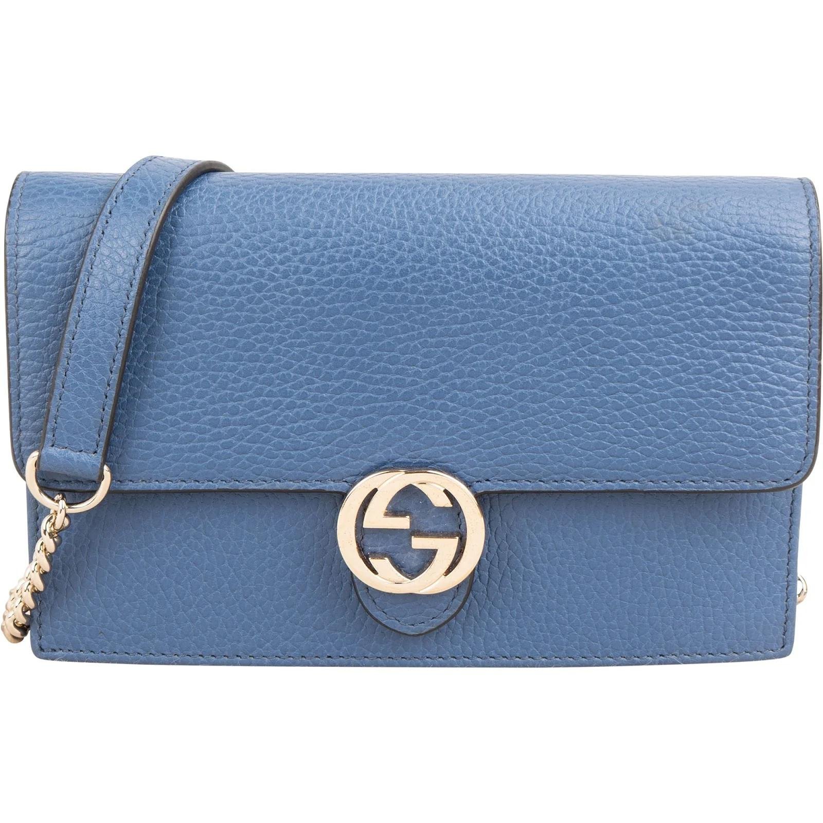 Interlocking leather crossbody bag