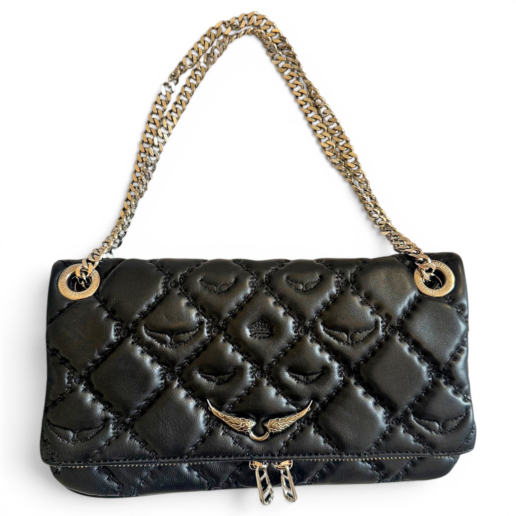 Rock leather crossbody bag