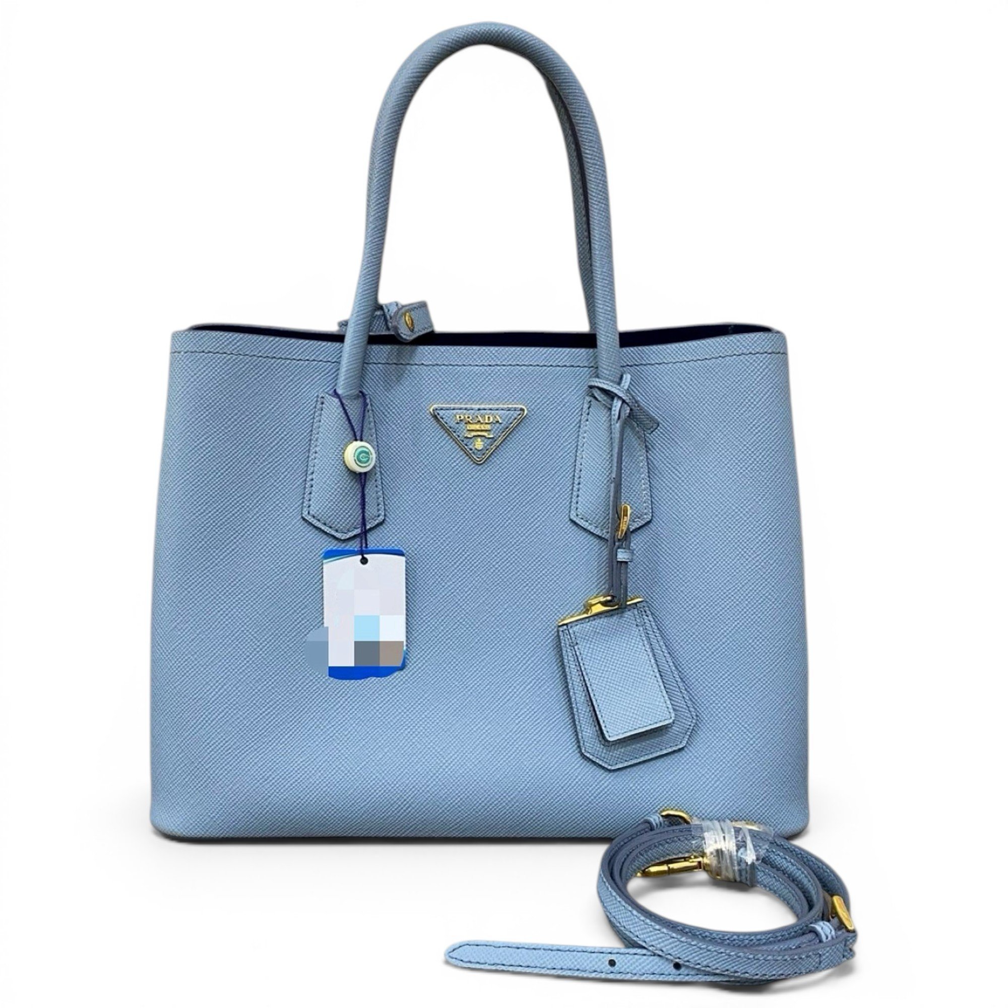 Double leather tote