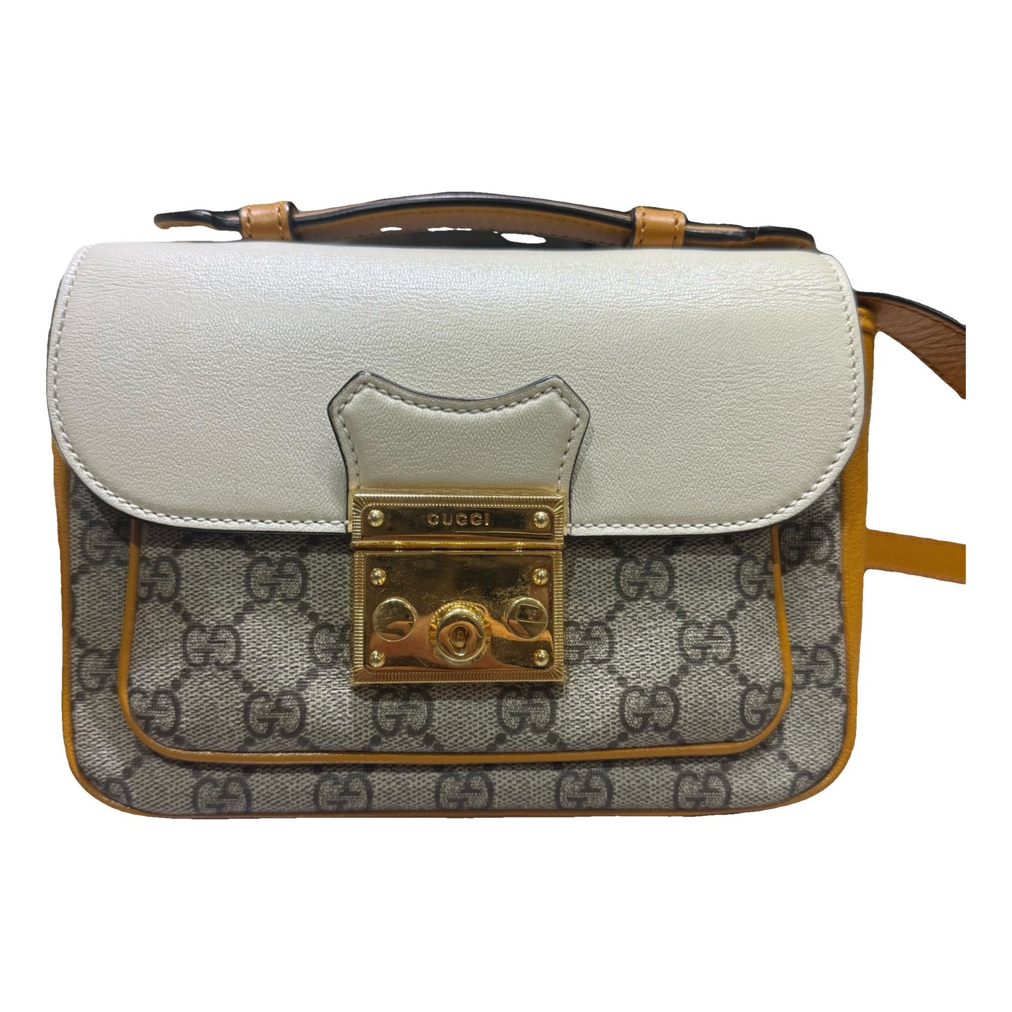 Padlock leather handbag