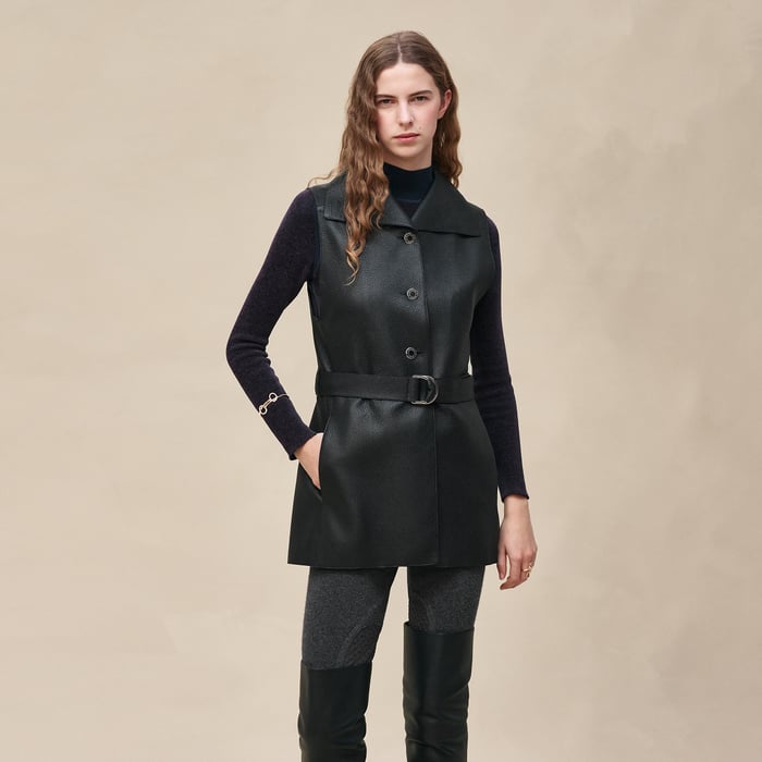 Noir Belted Vest