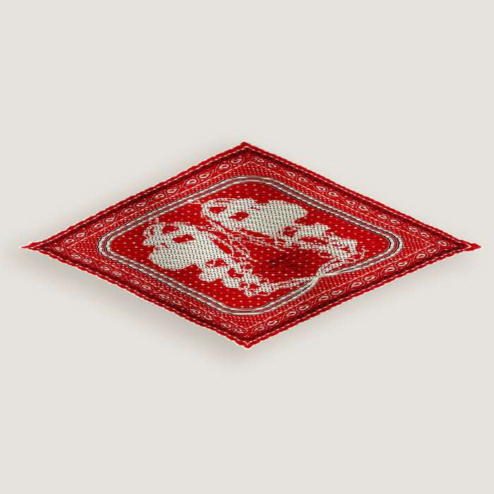 Rouge Brides De Gala Pleated Bandana 55