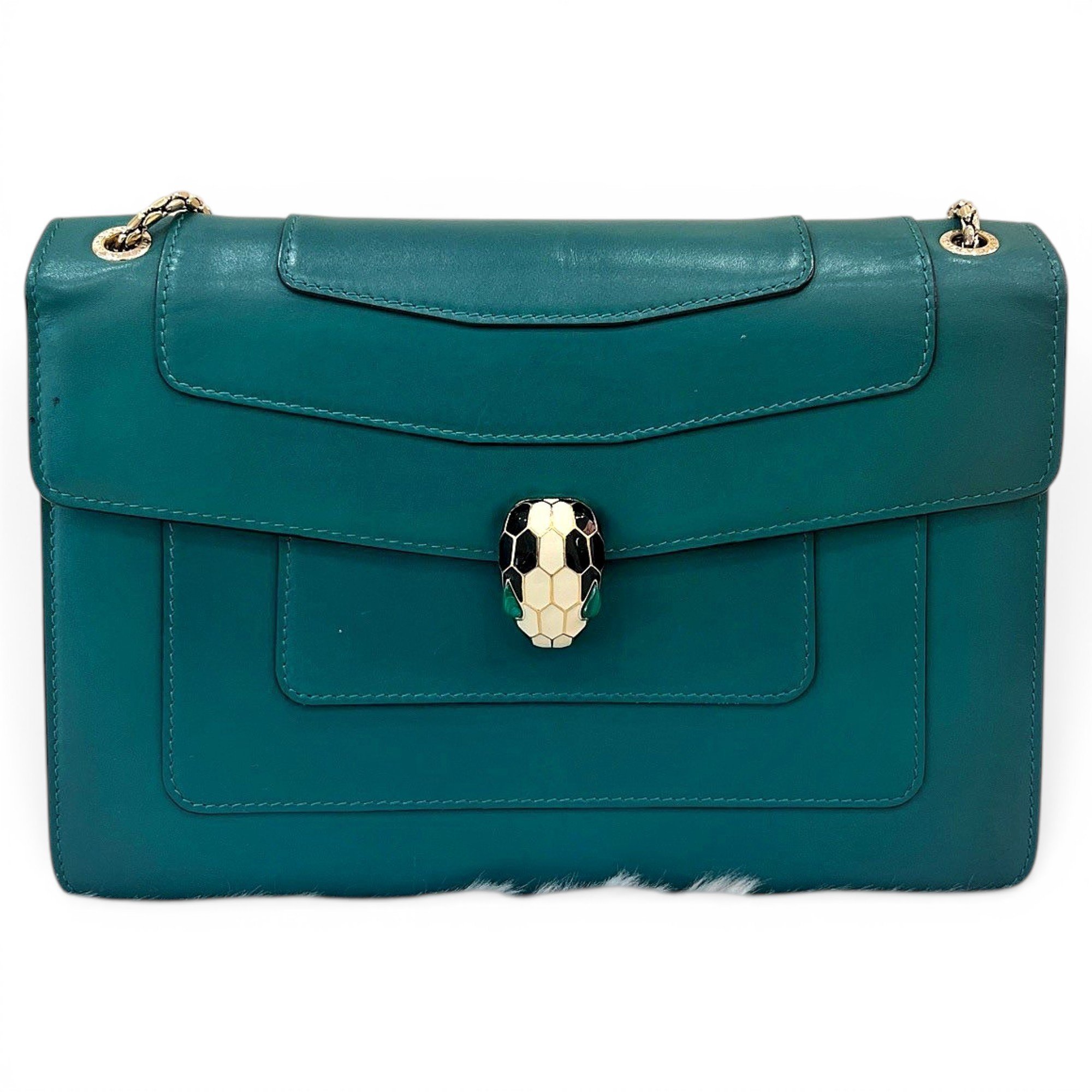 Bvlgari Serpenti leather handbag