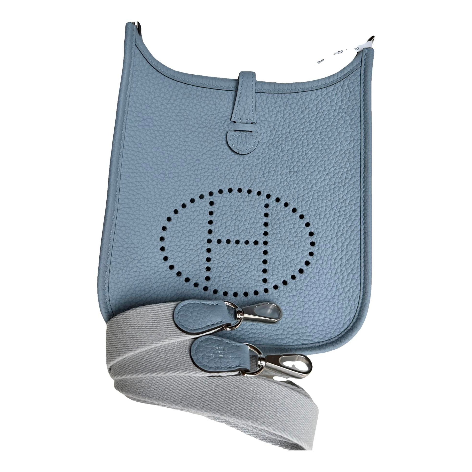 Hermes Evelyne Handbag Gris Perle Clemence Leather 2025