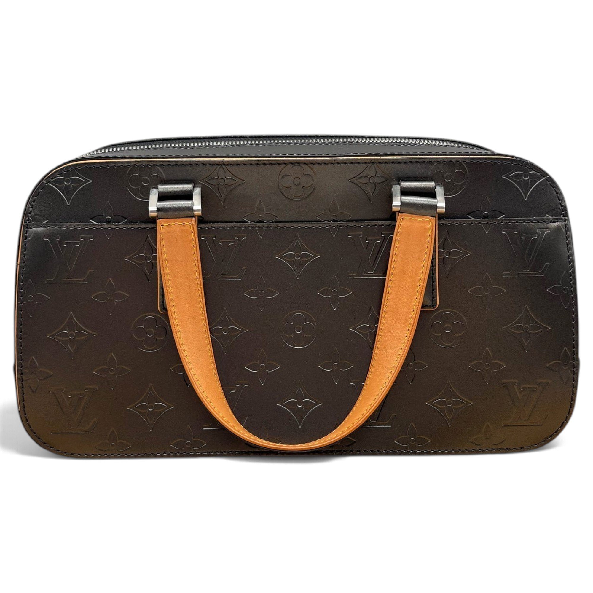 Patent leather handbag