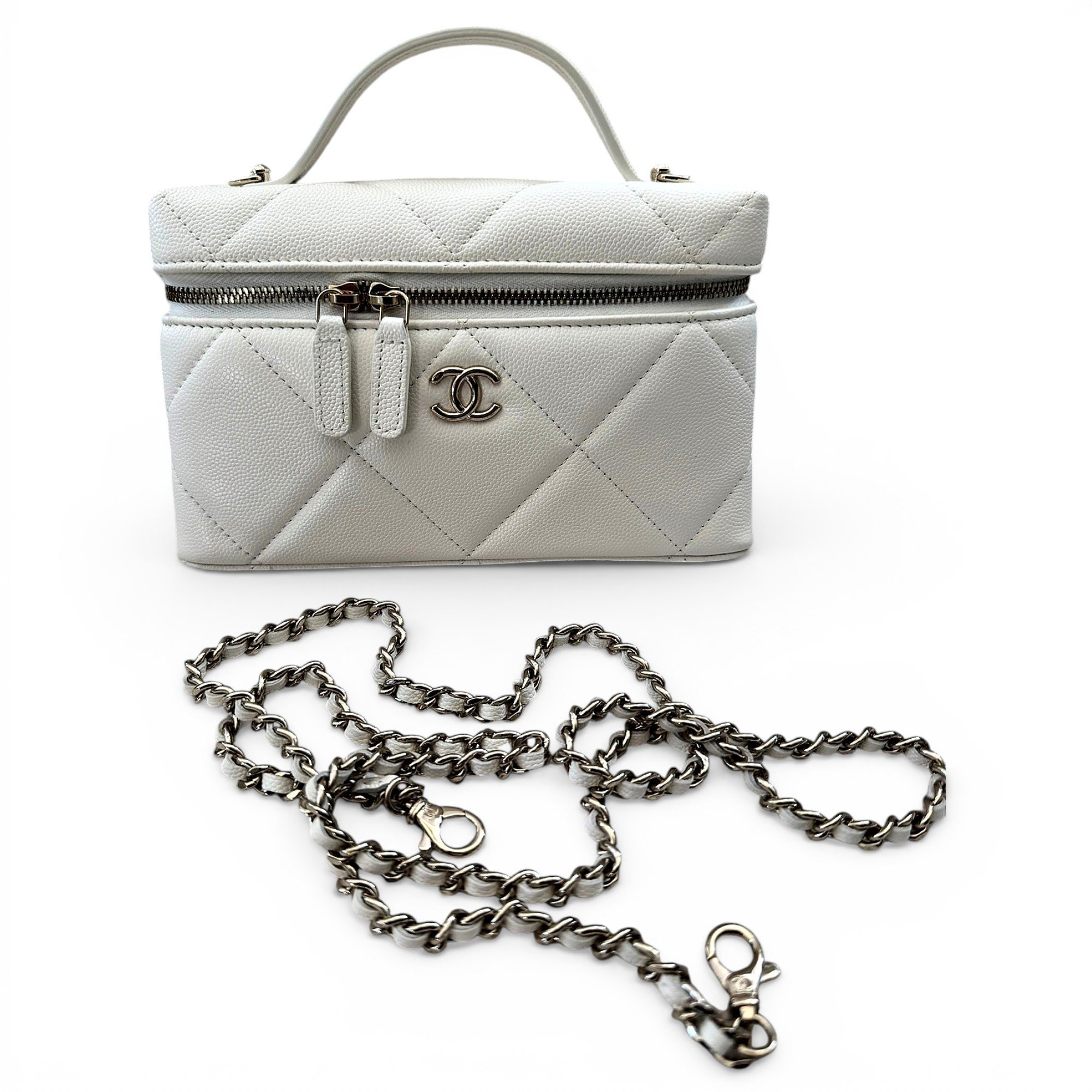 Vanity leather handbag