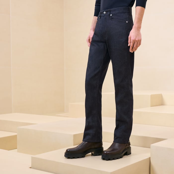 Indigo Jeans With Shadow Pockets