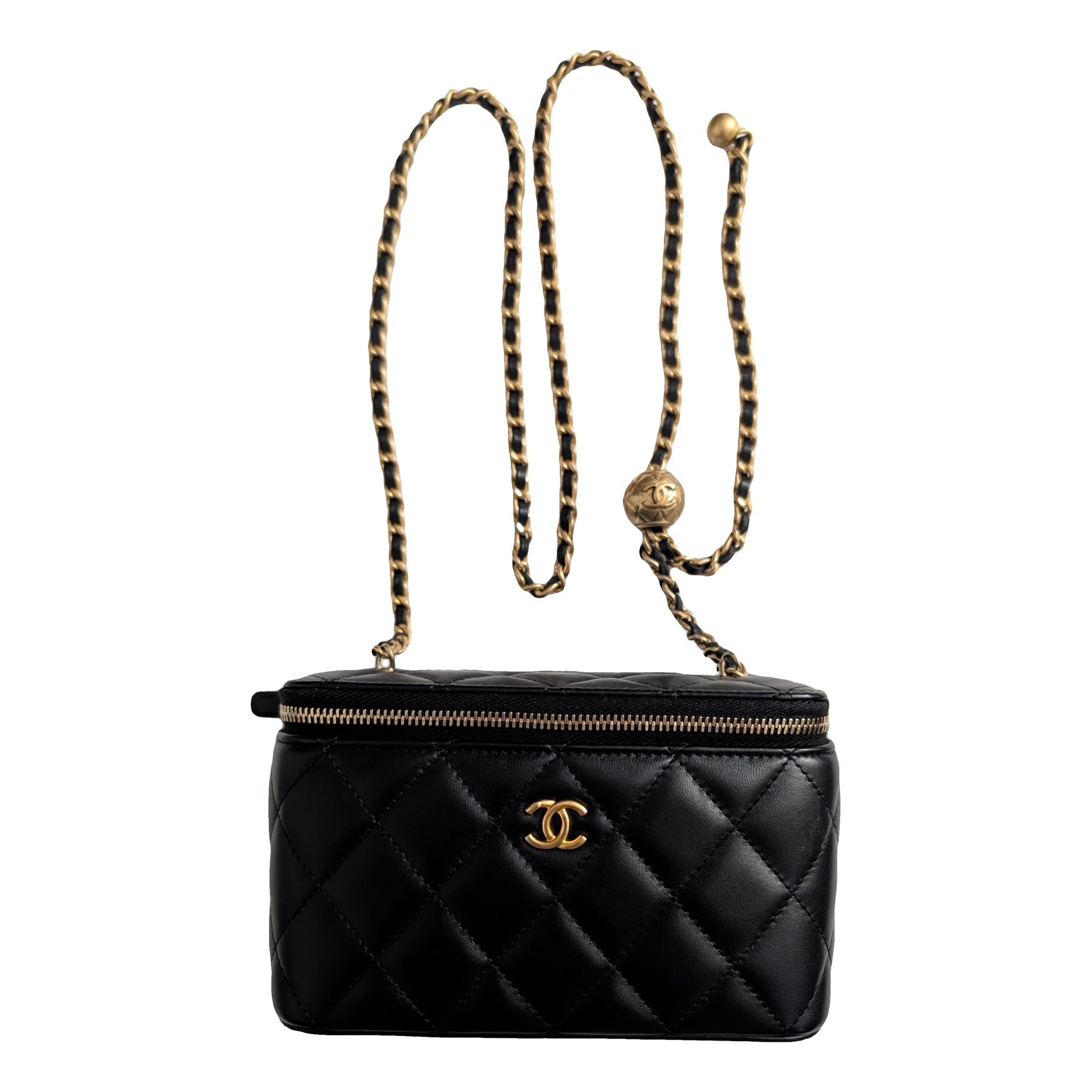 Vanity leather handbag