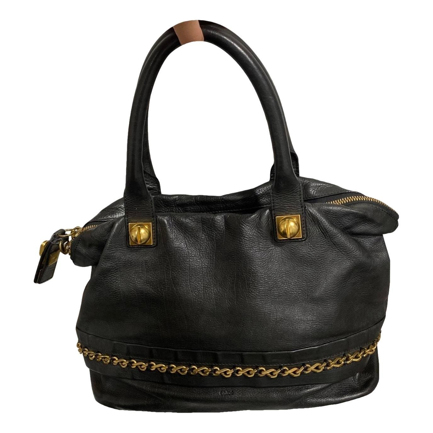 Aurore leather bowling bag