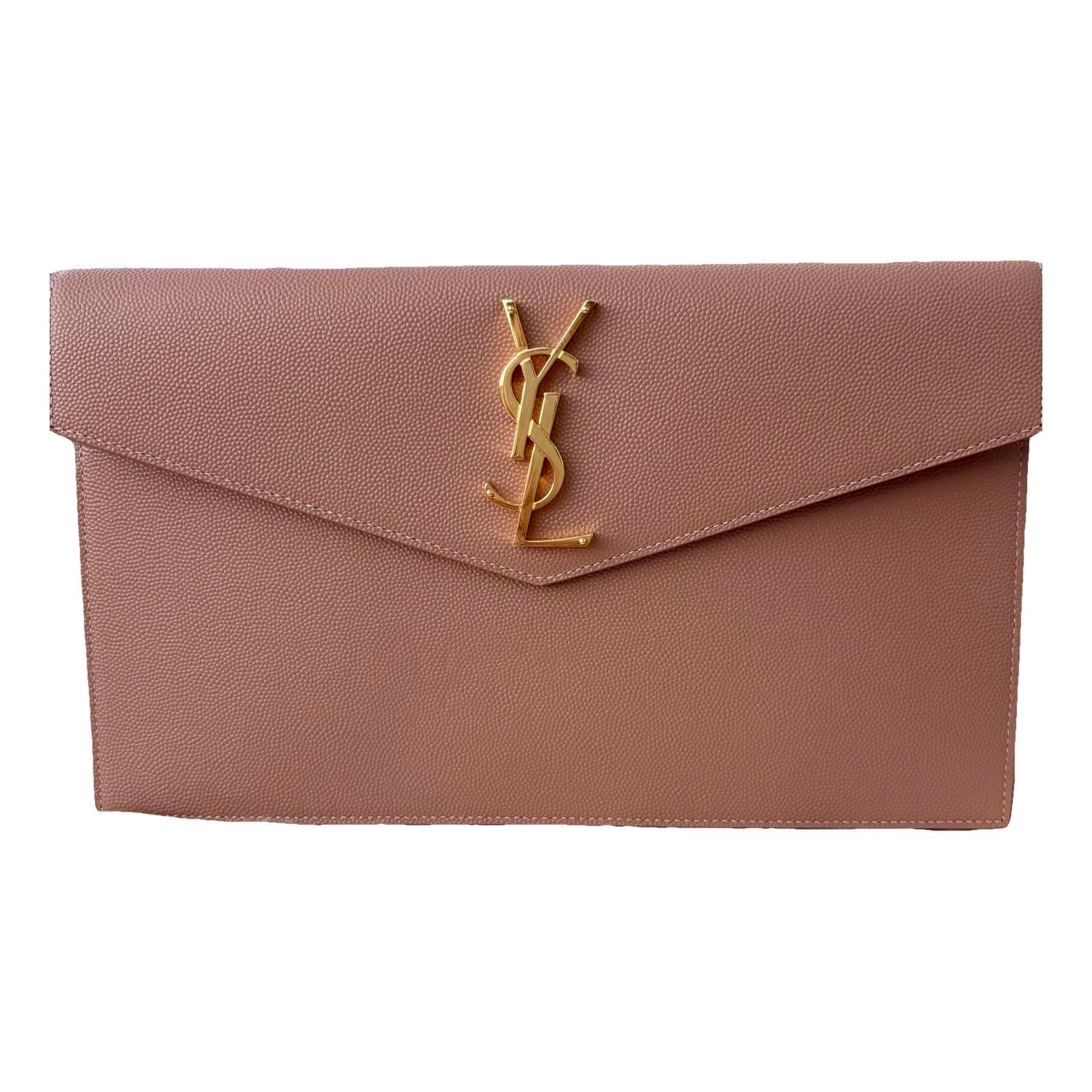 Leather clutch bag