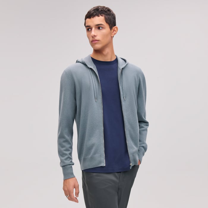 Eucalyptus Cashmere "Maillon Chaine d'Ancre" Hooded Jacket
