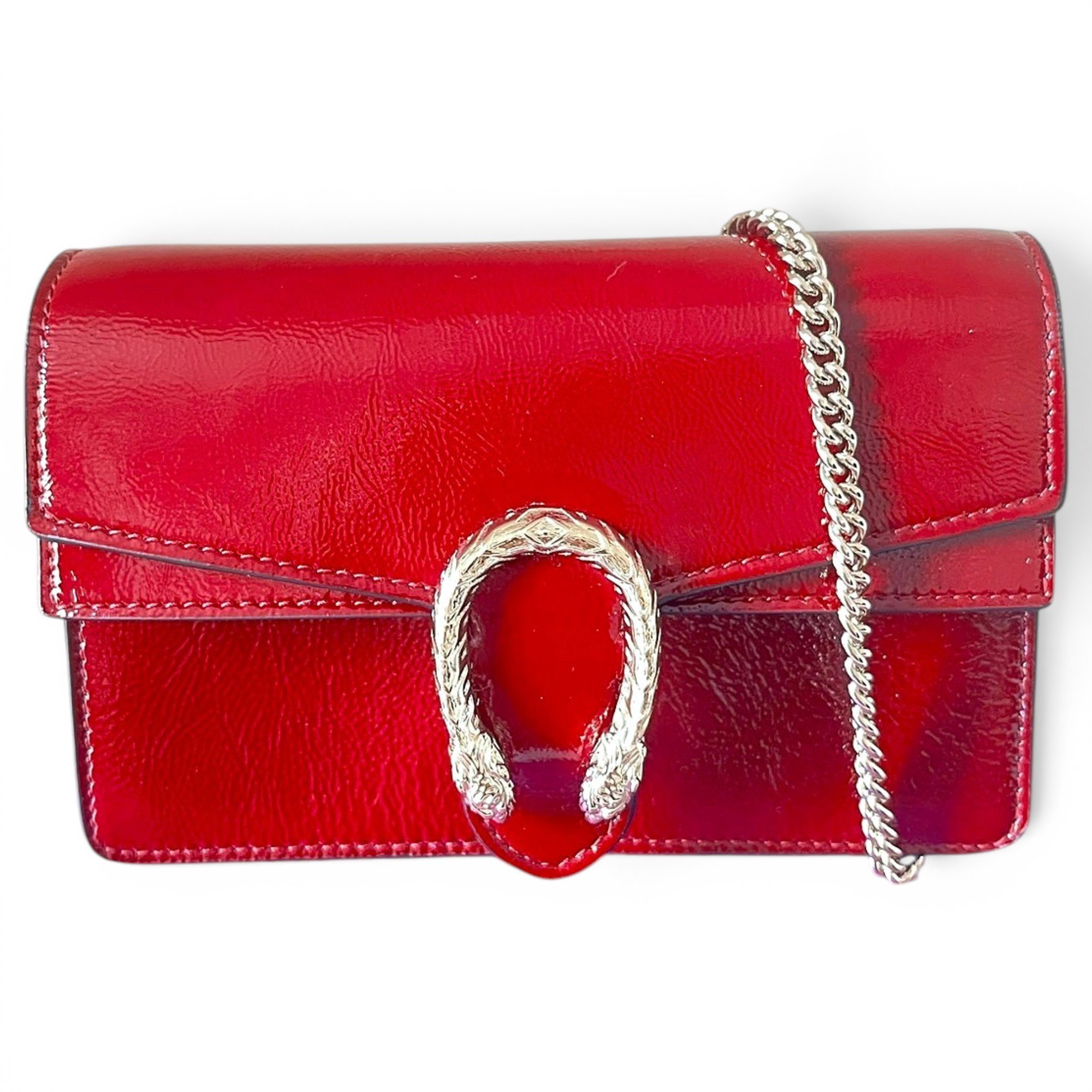 Dionysus Super Mini patent leather crossbody bag