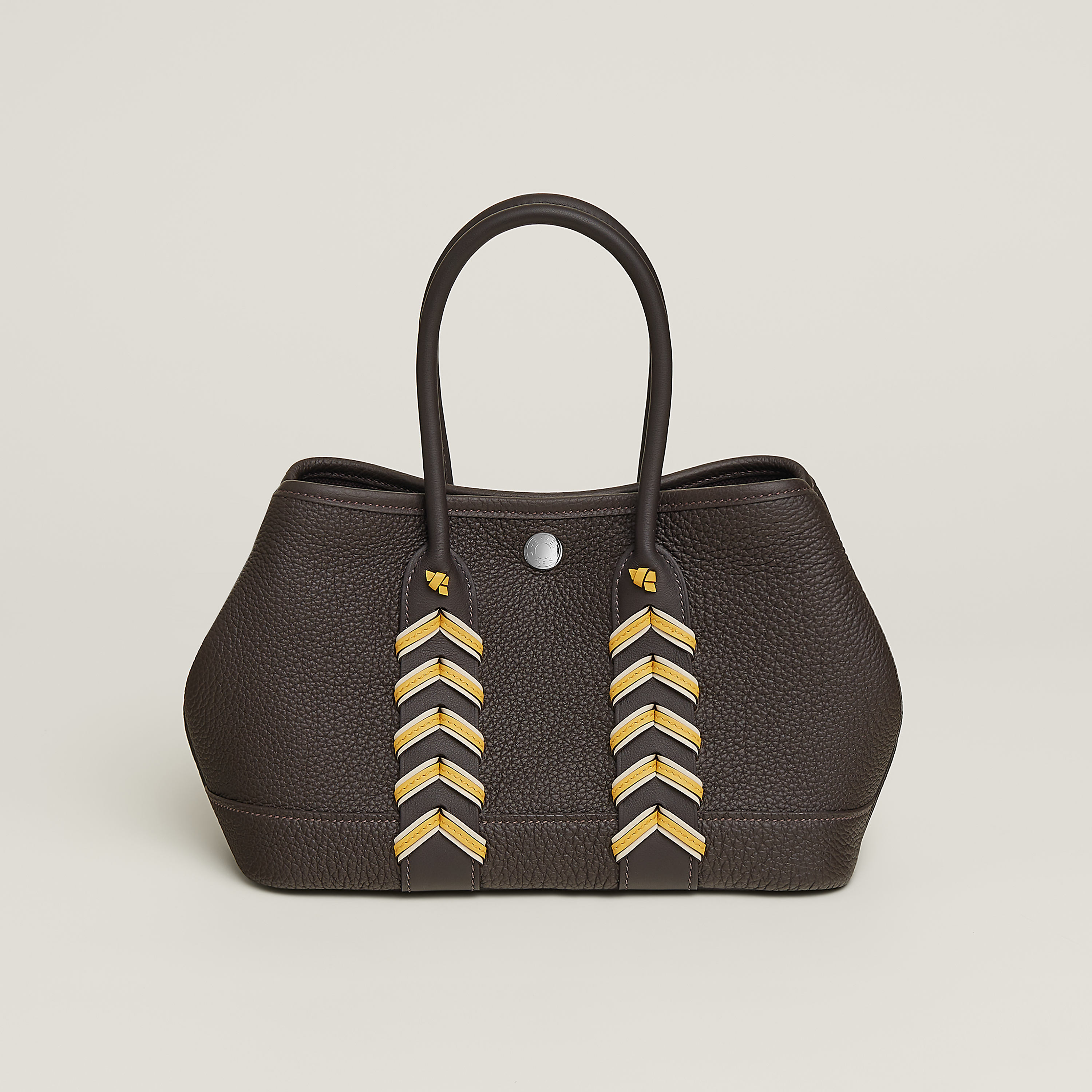 Hermès Neo Garden 23 23 cm calfskin Bai Brun / Sun / Craie