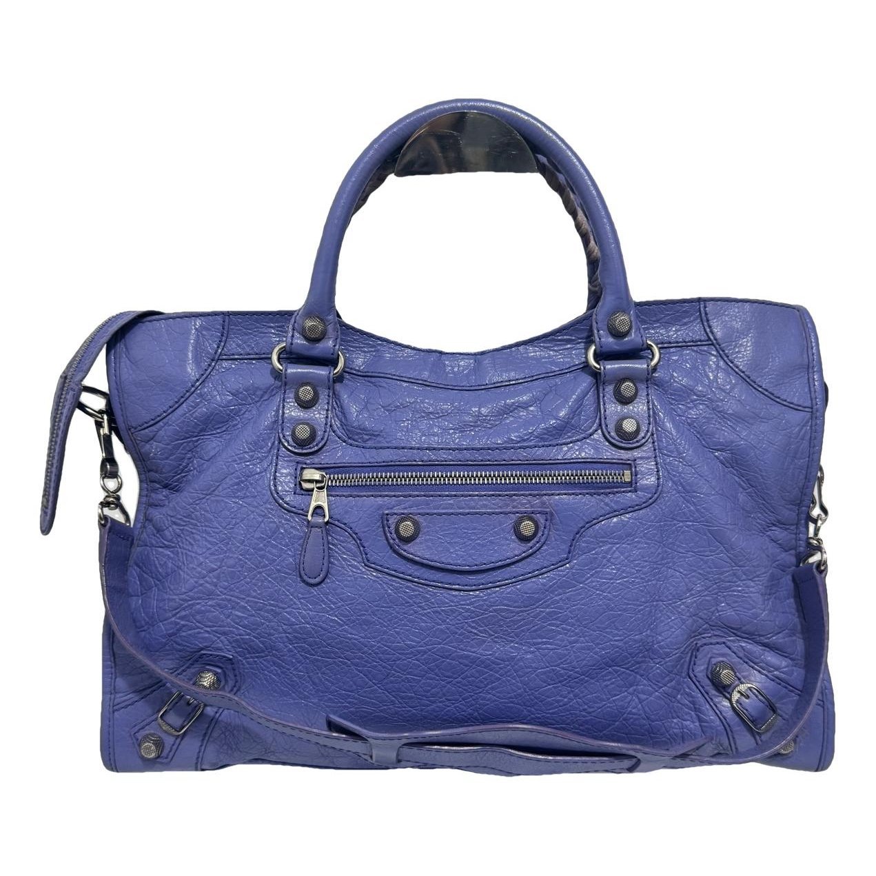 City leather handbag