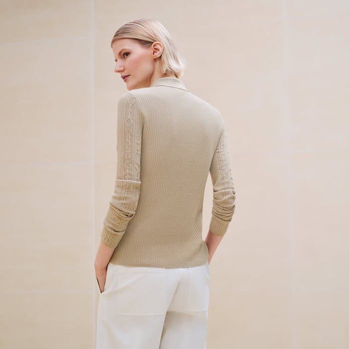 Beige Glaise Shirt Cardigan
