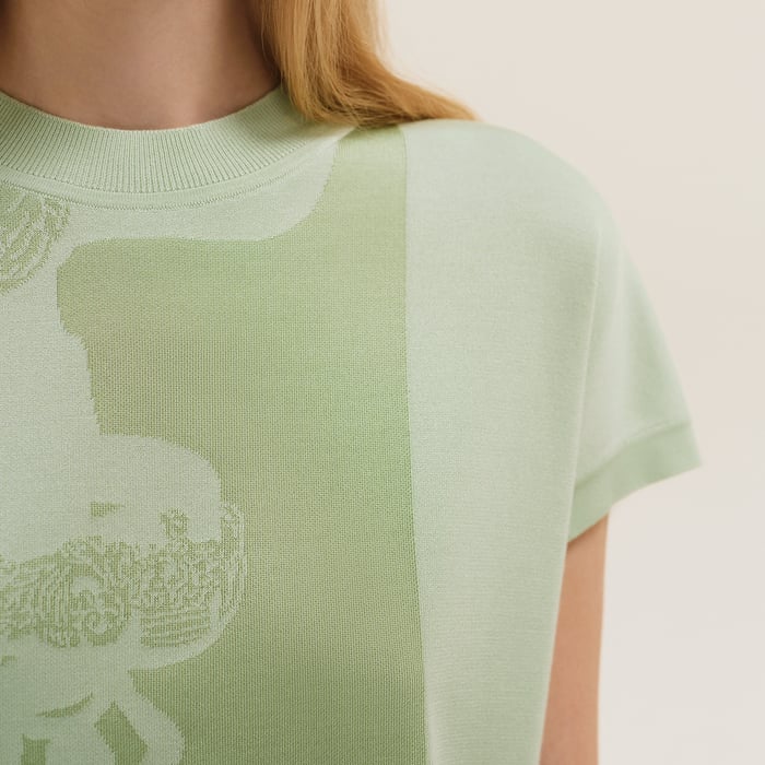 Vert Tendre "Brides De Gala" Short-sleeve Sweater