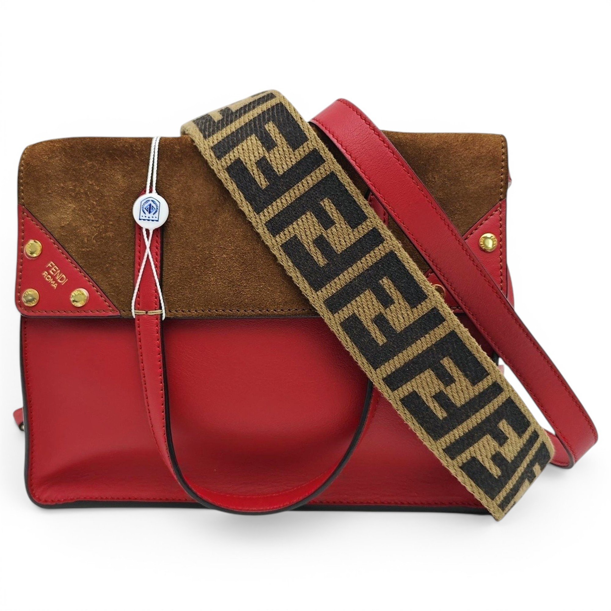 Flip leather handbag