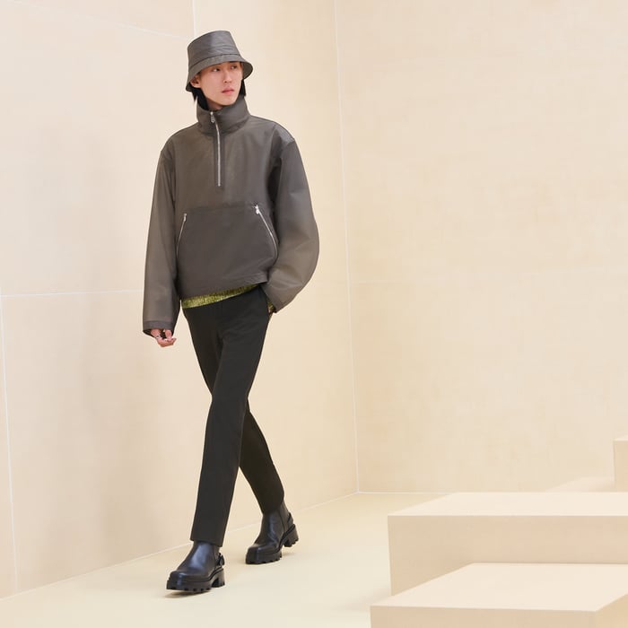 泥炭色 中高領套頭衫