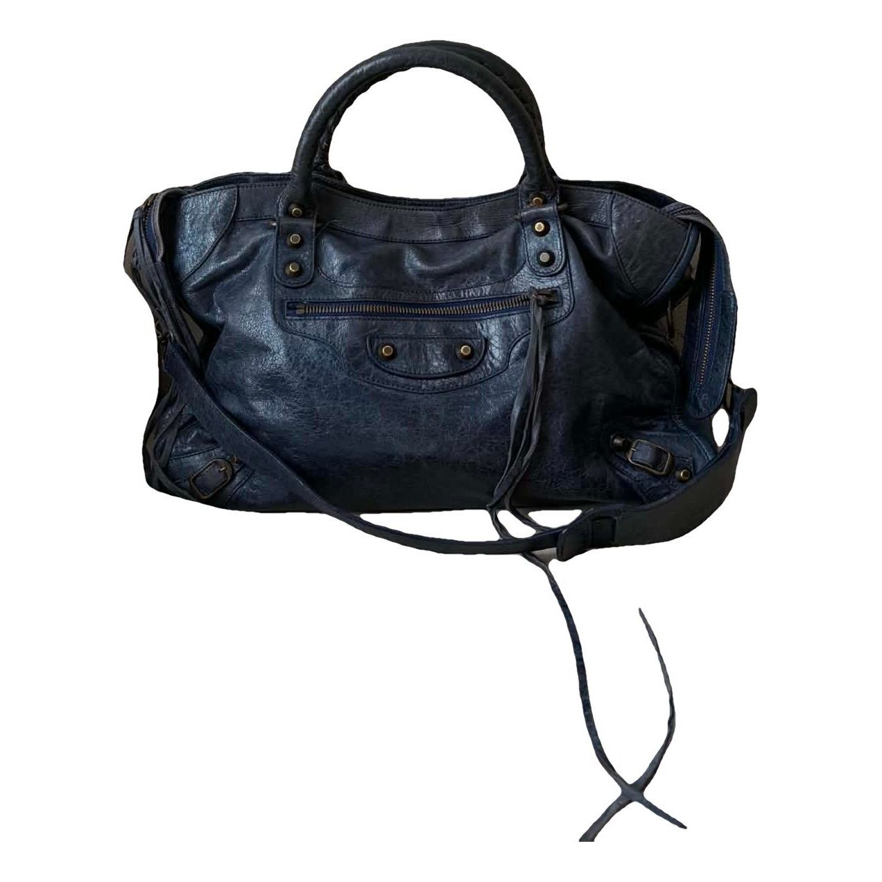 City leather handbag