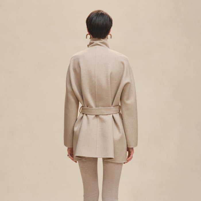 Beige Naturel Cashmere Coat