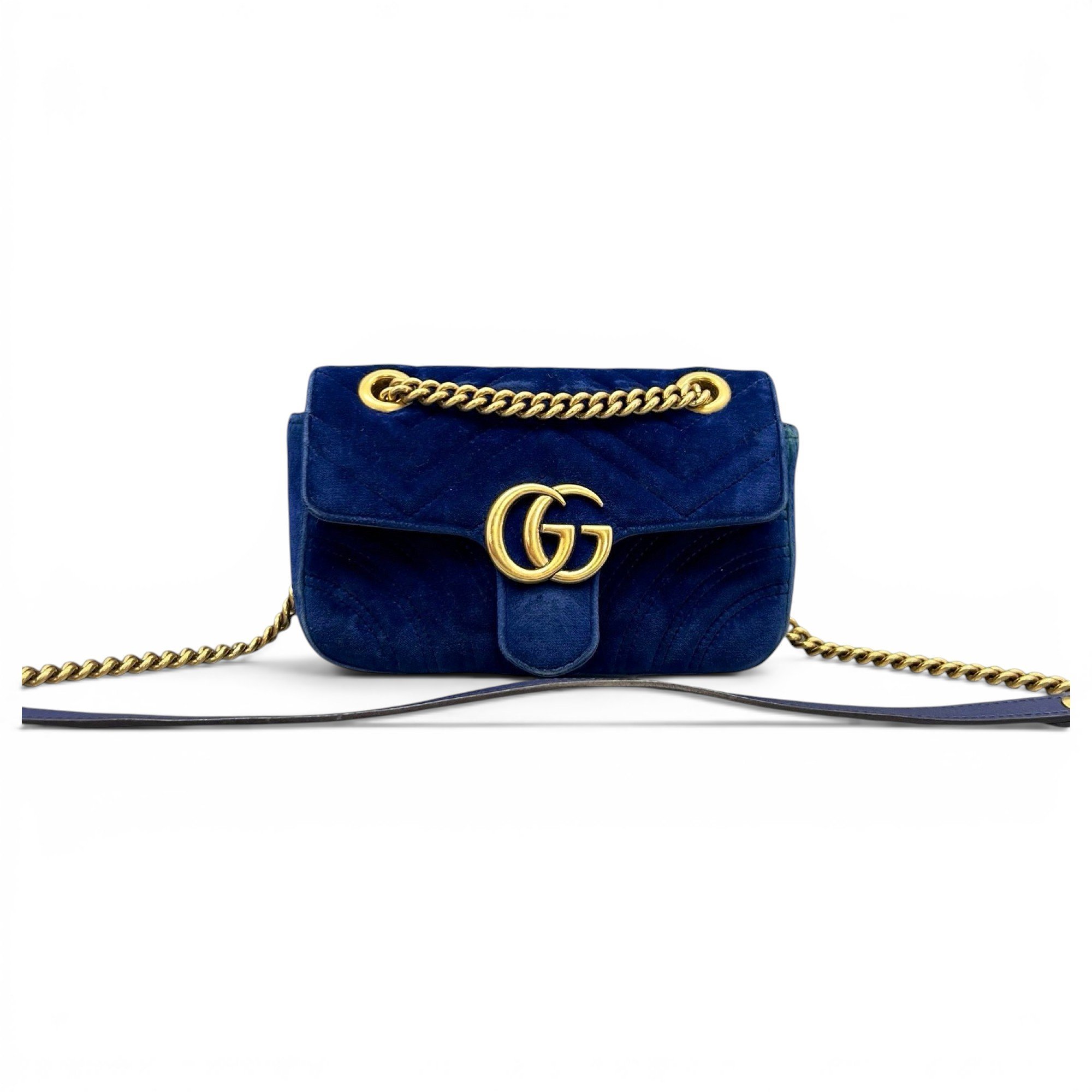 GG Marmont Flap velvet handbag