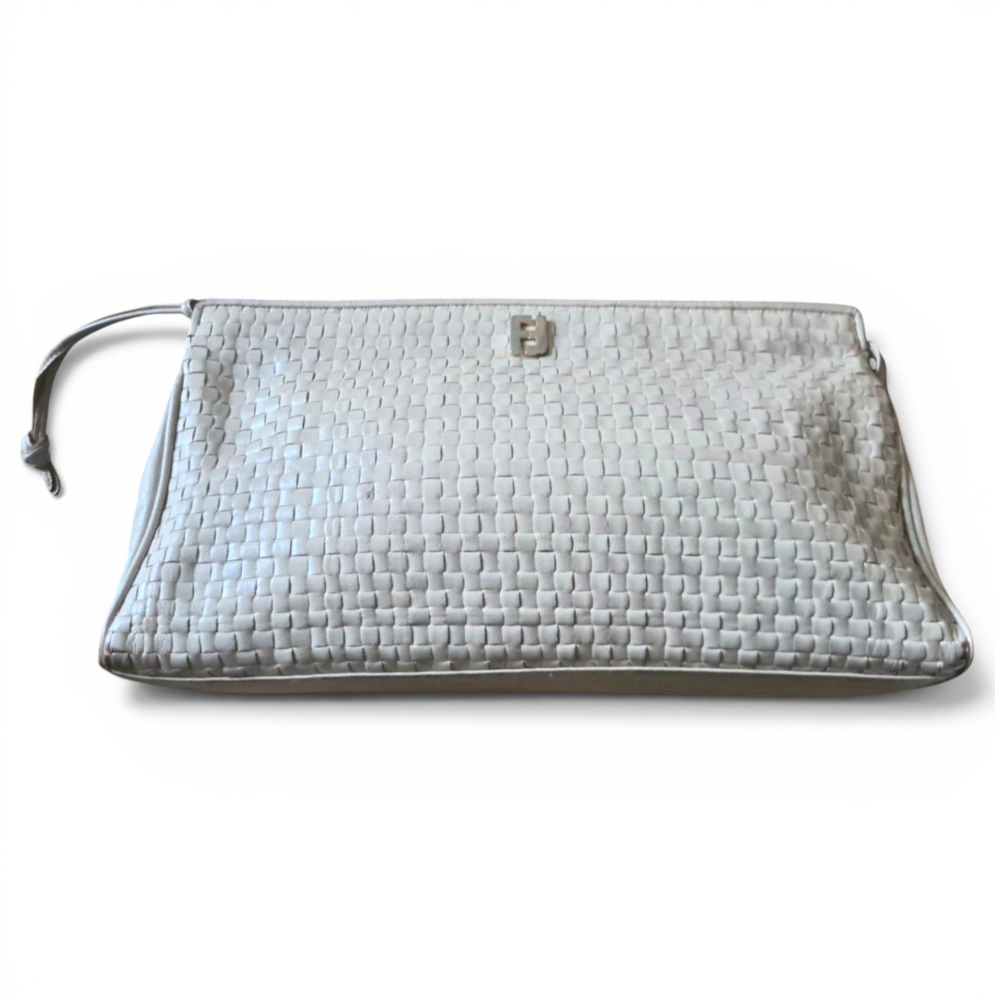 Leather clutch bag