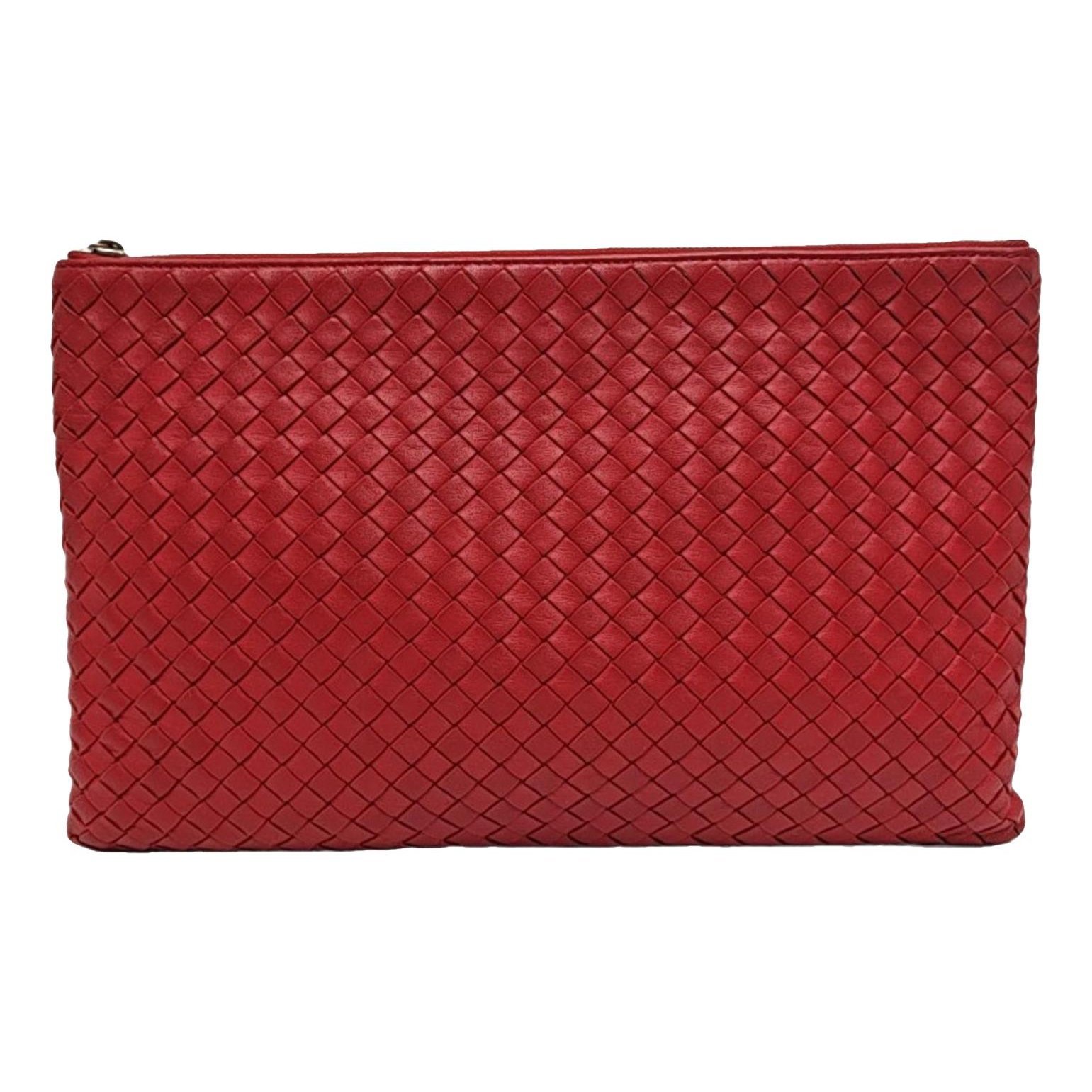 Pochette Knot leather clutch bag