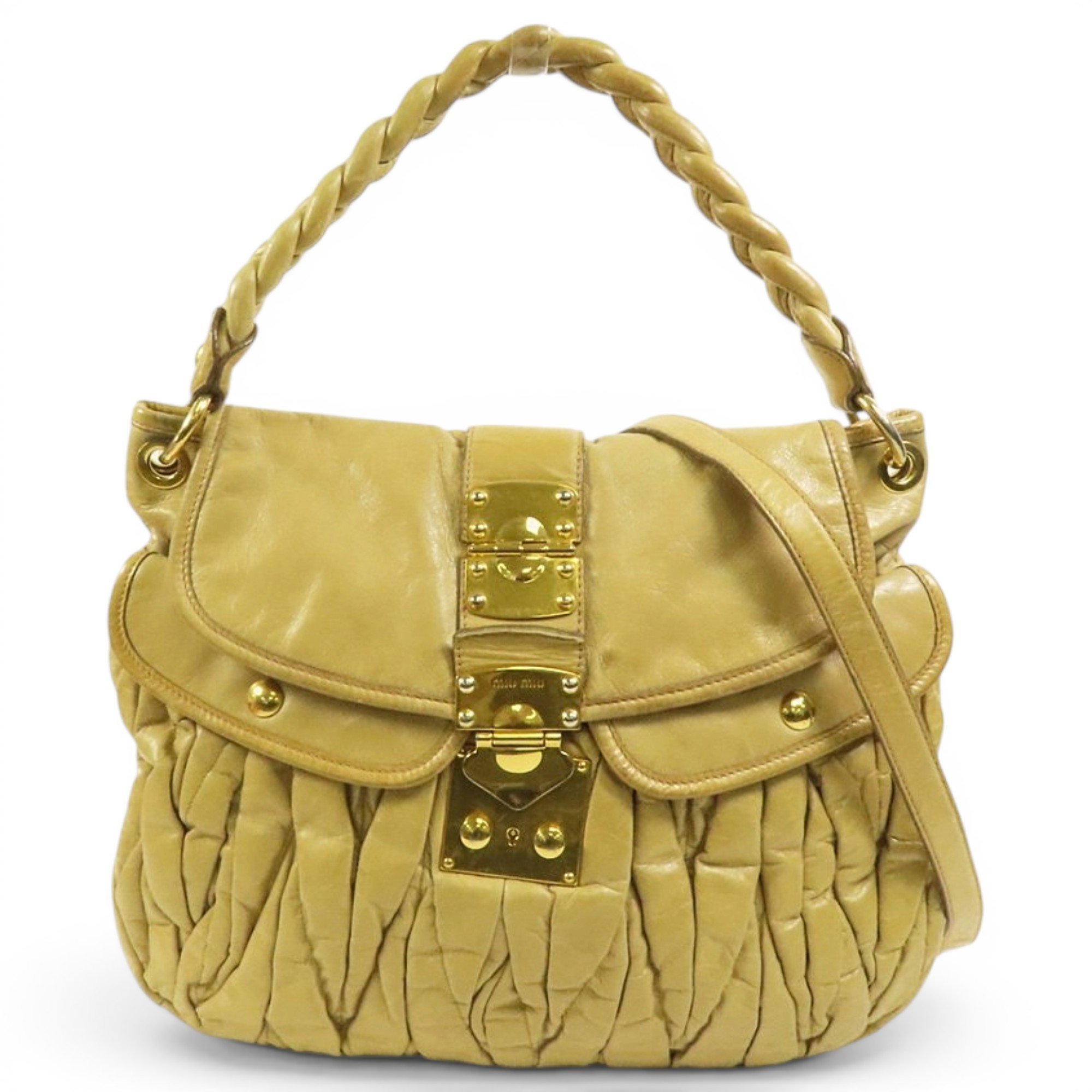 Coffer leather handbag