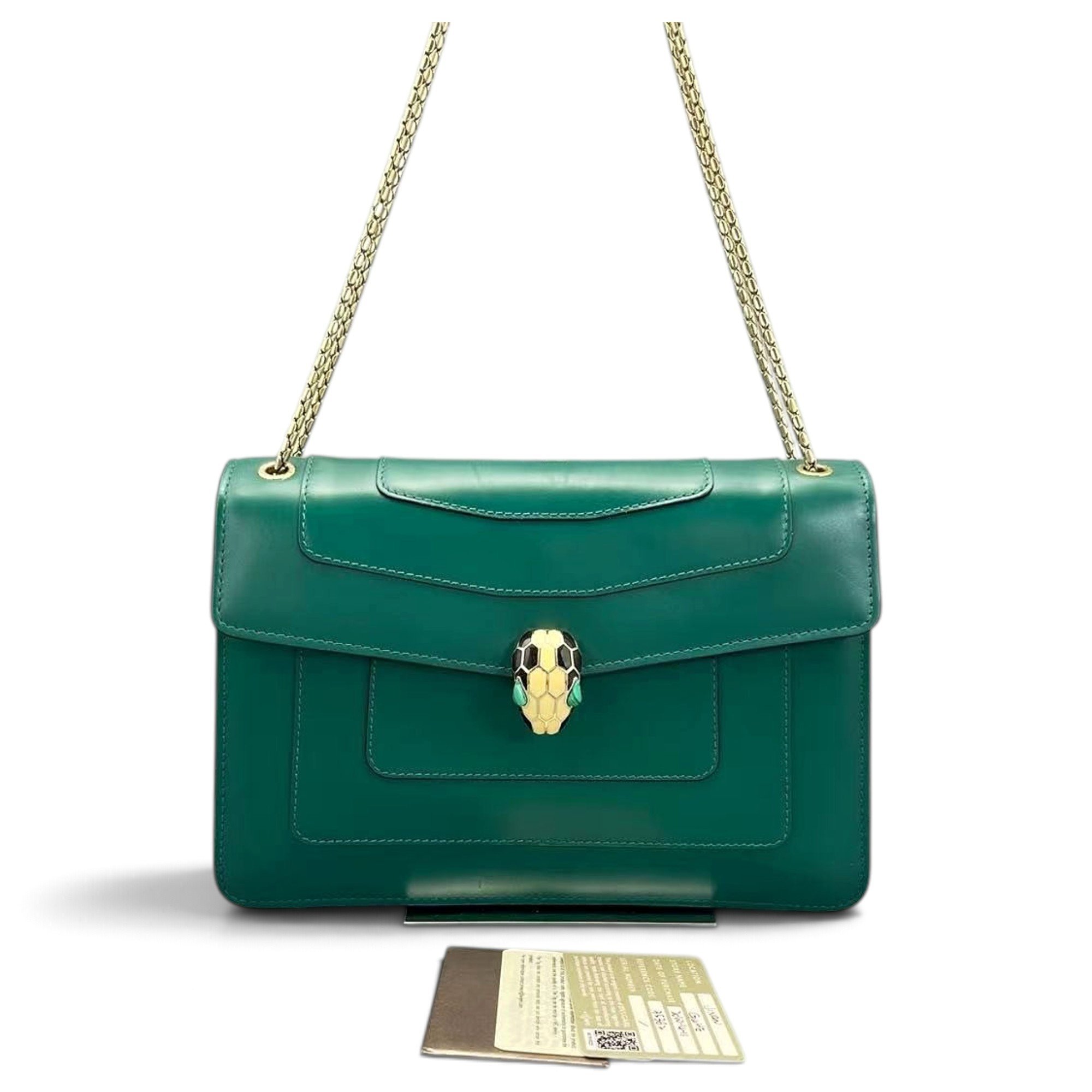 Serpenti leather handbag