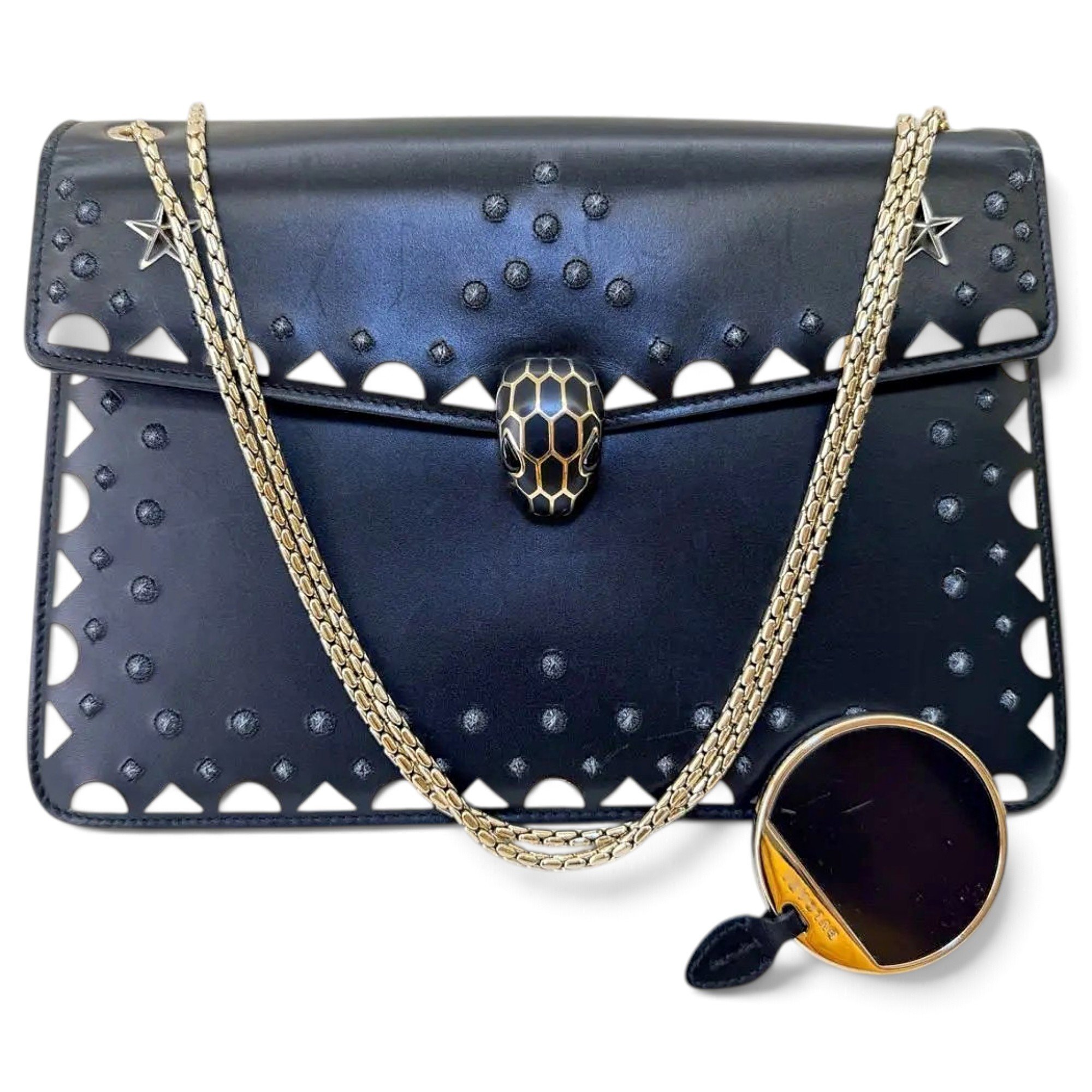 Serpenti leather handbag