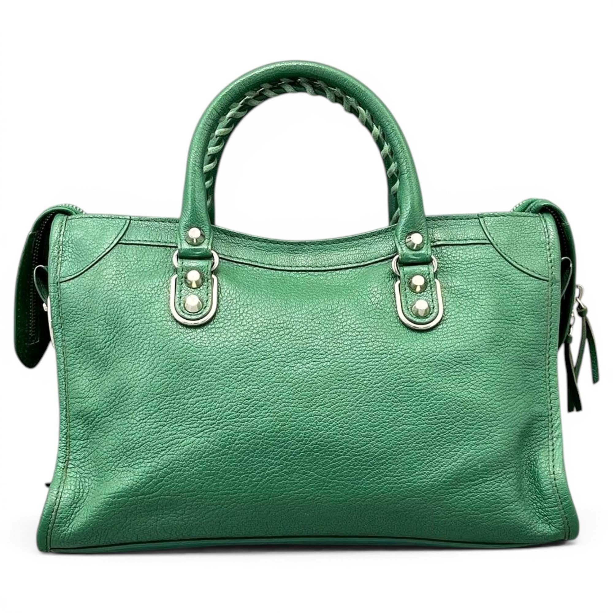 City leather handbag