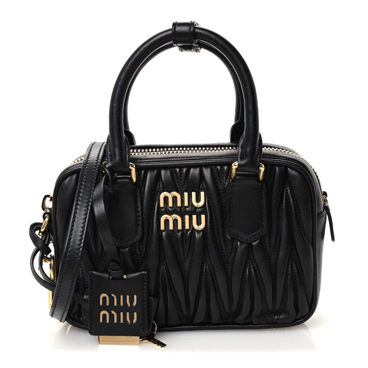 Miu Miu Nappa Matelasse Small Arcadie Black