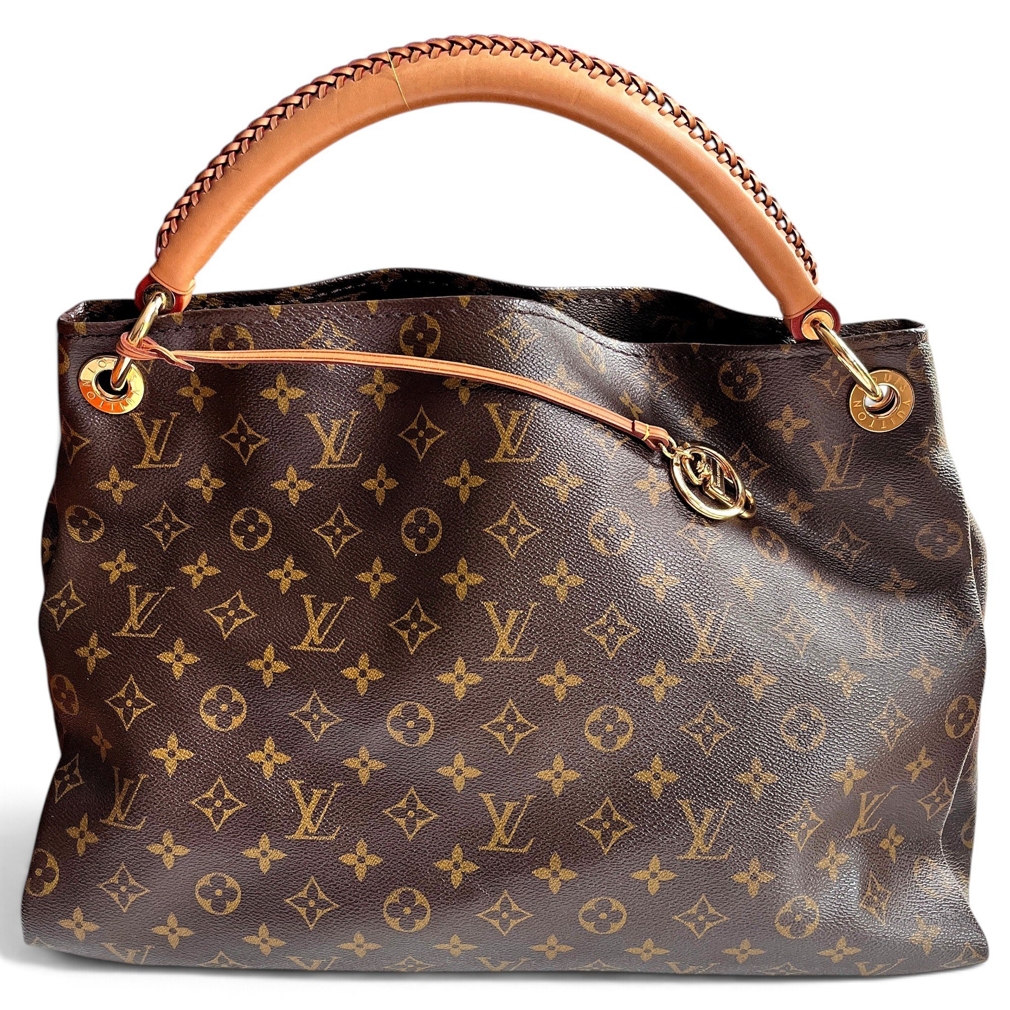 Artsy leather handbag