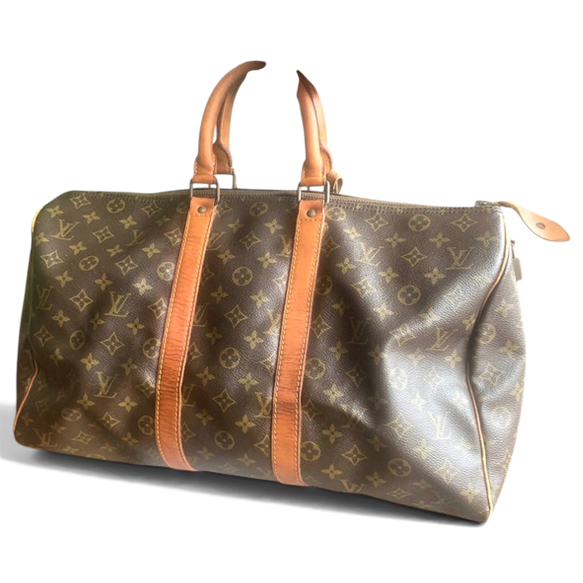 Keepall leather travel bag