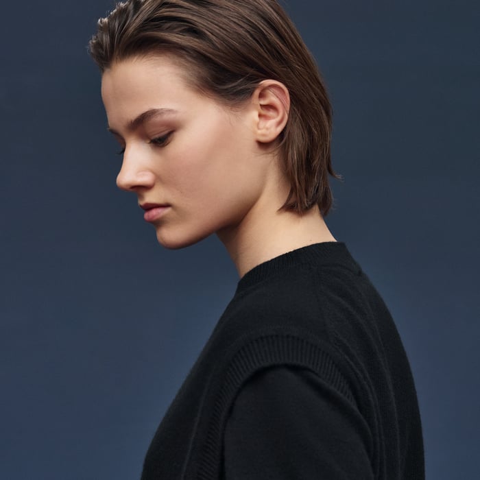 Noir Mid-length Cashmere Dress