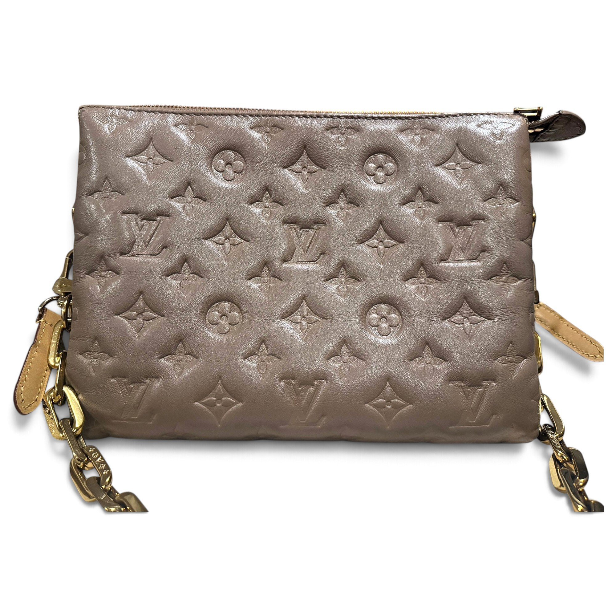 Coussin leather crossbody bag