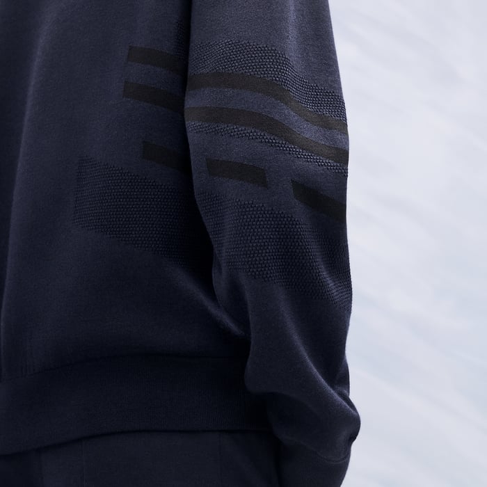 마린 “h Golf” 리버서블 크루넥 스웨터