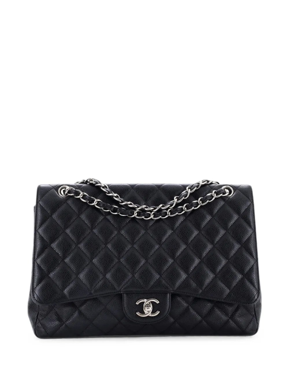 Classic Single Flap Bag Quilted Caviar Maxi shoulder bag