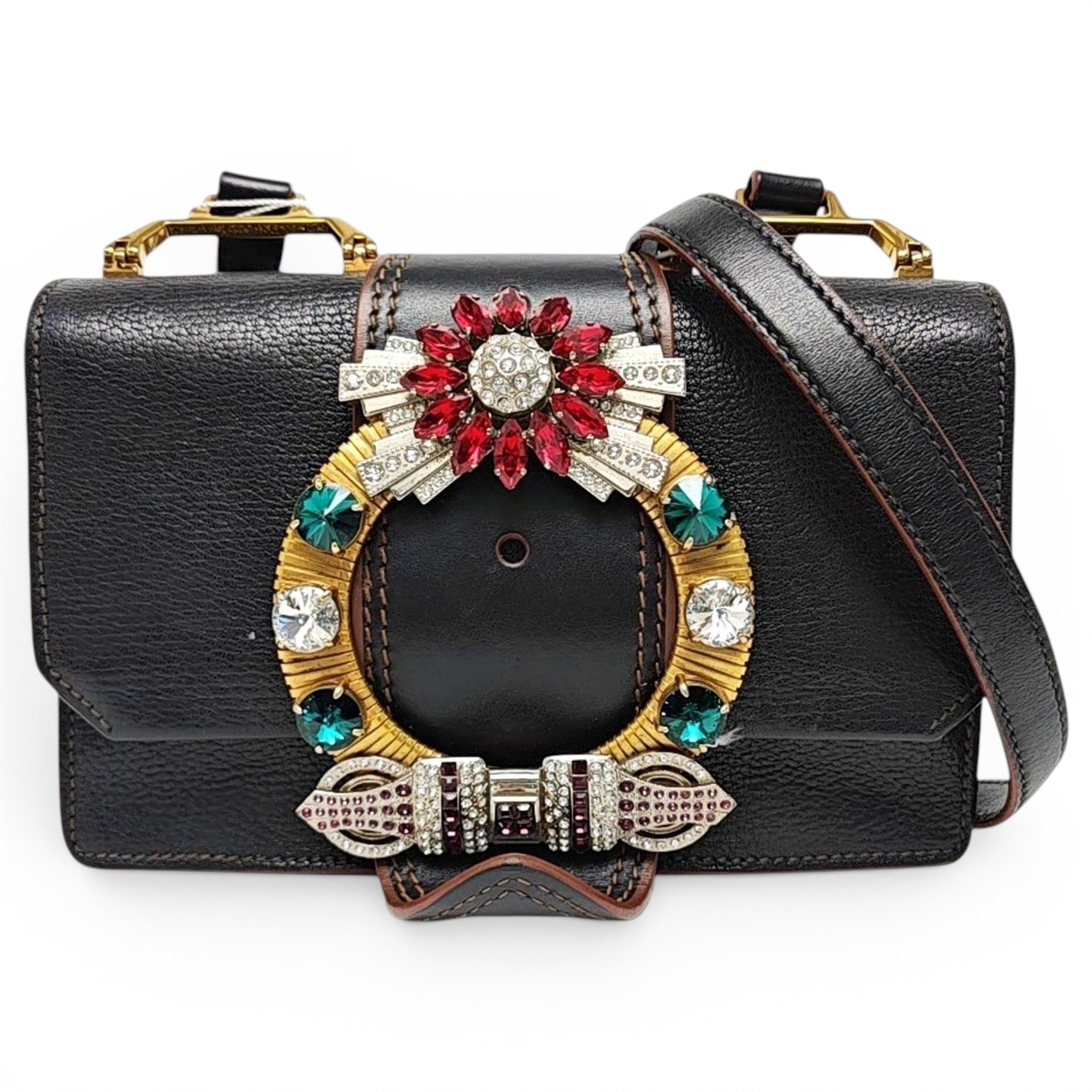 Miu Lady leather handbag