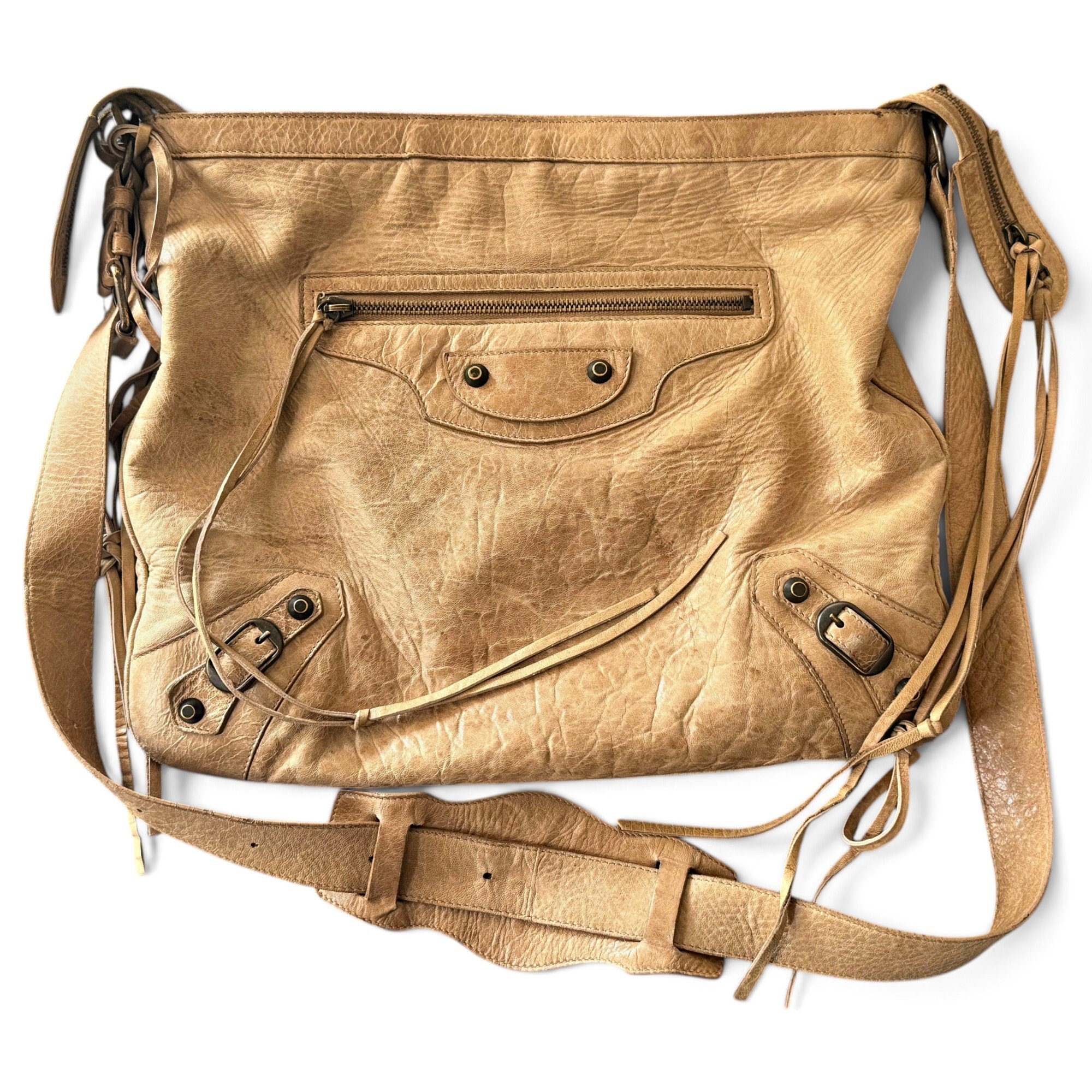 City leather handbag