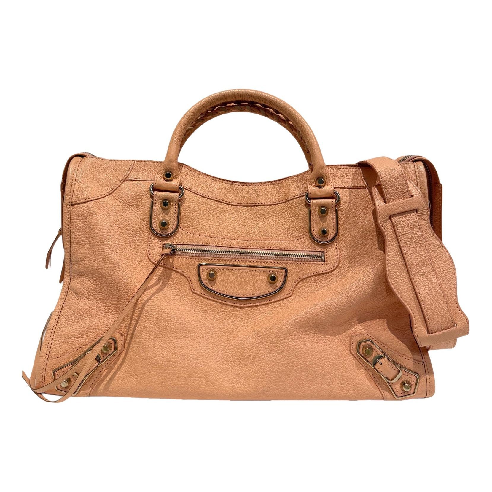 City leather handbag