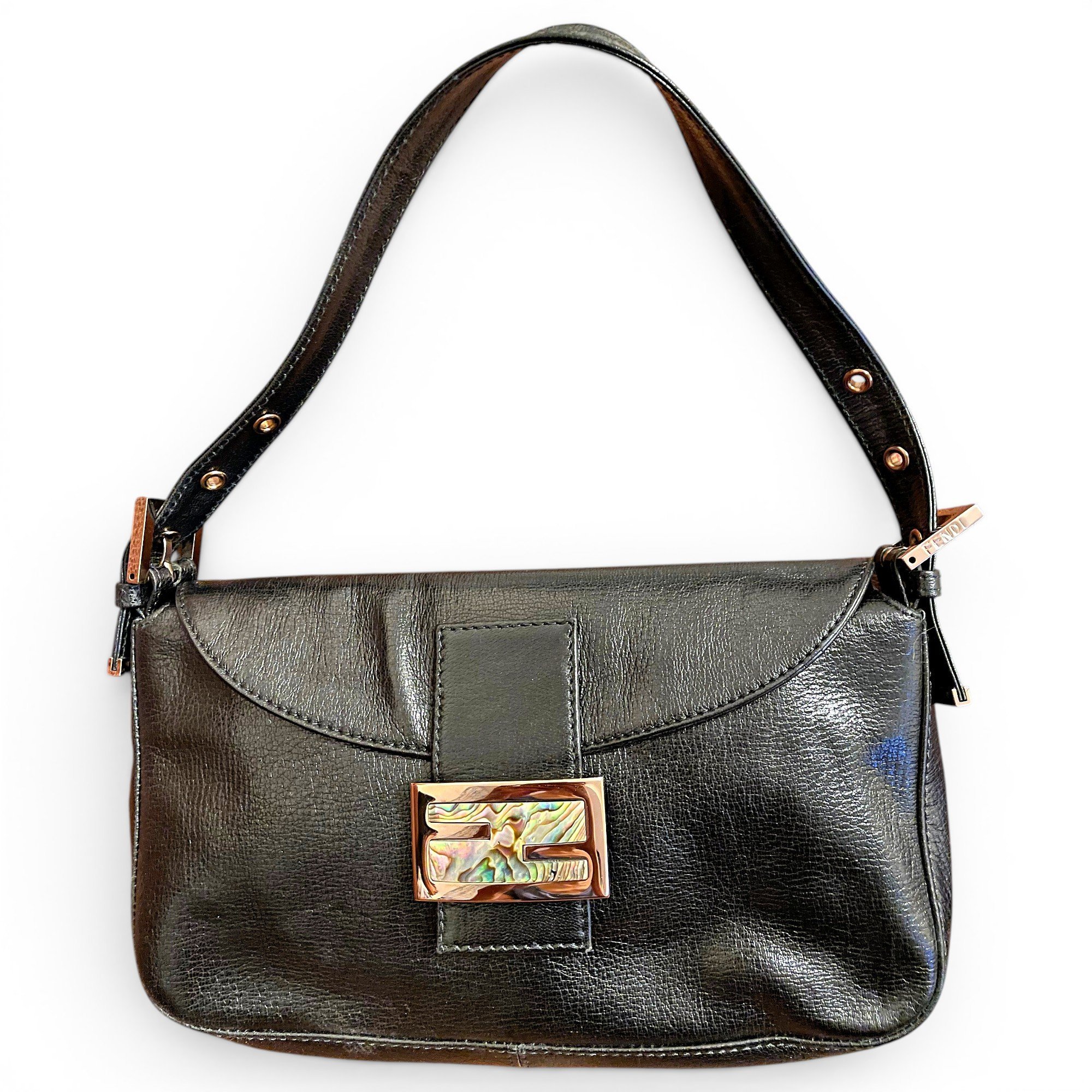 Baguette leather handbag