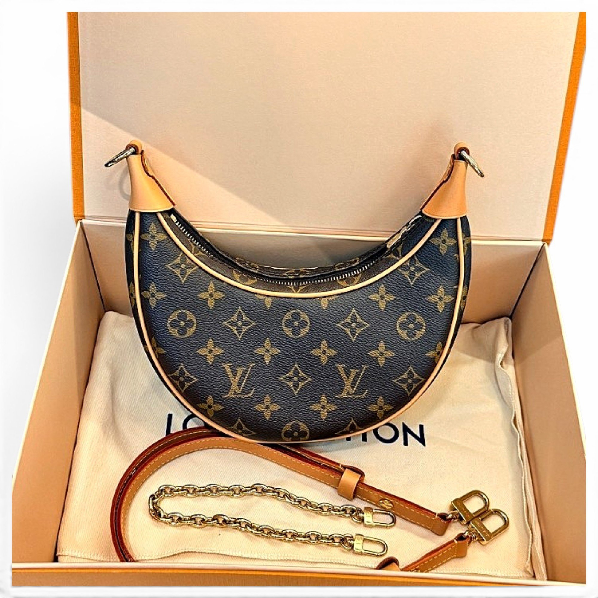 Loop leather handbag