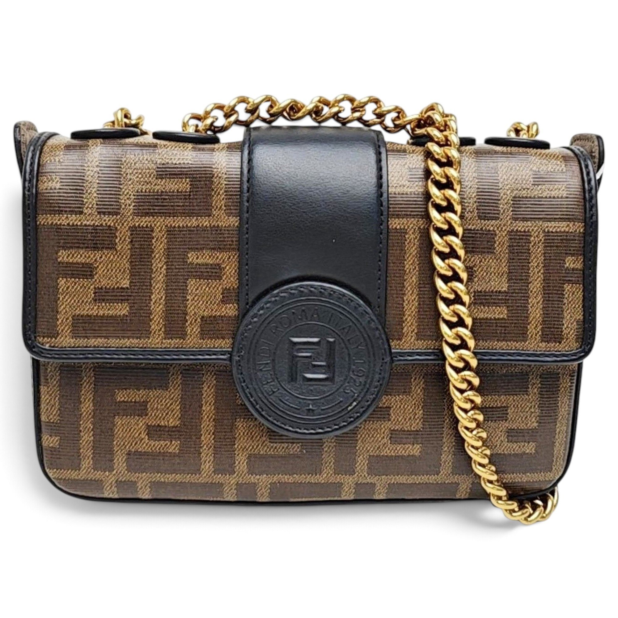 Double F leather handbag