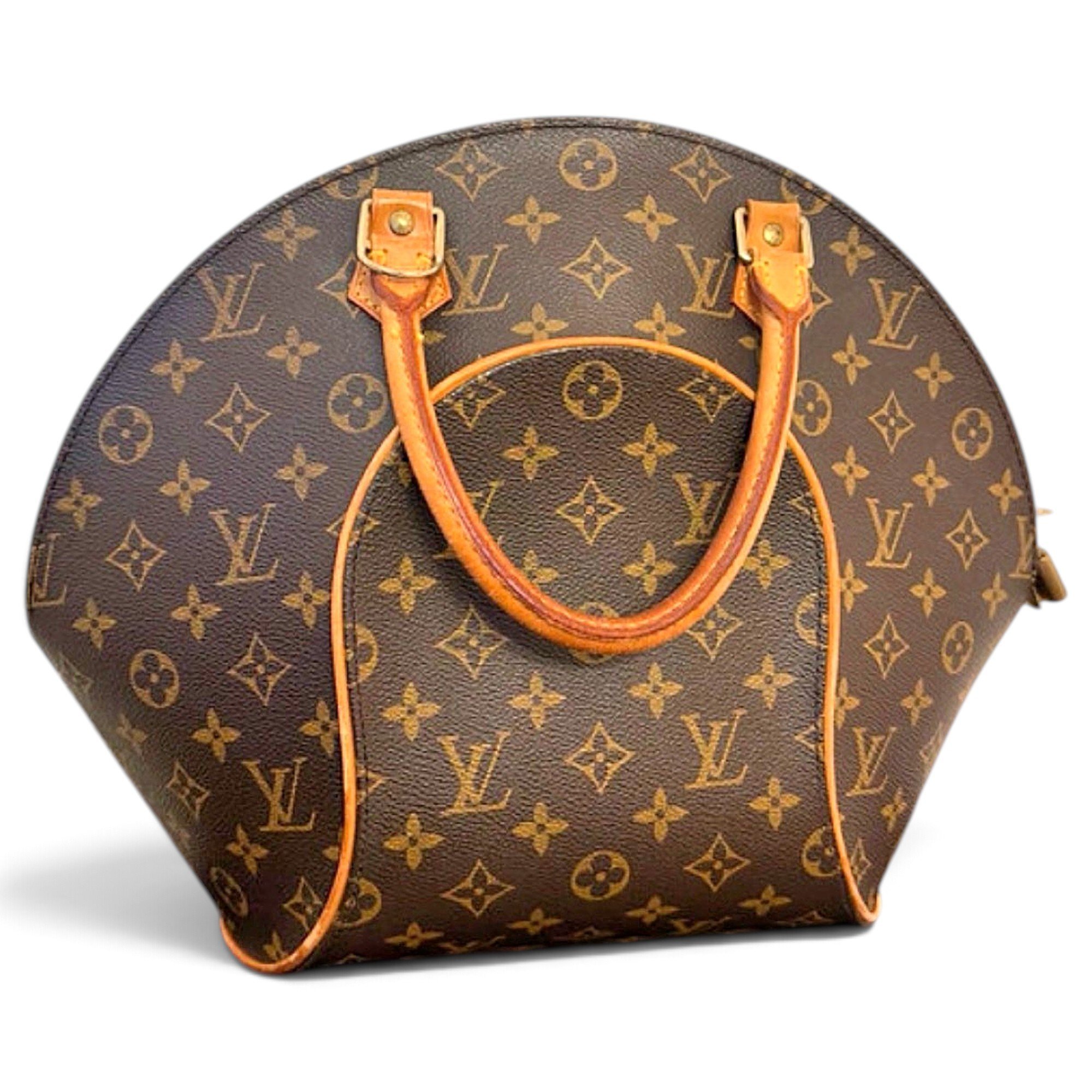 Ellipse leather handbag