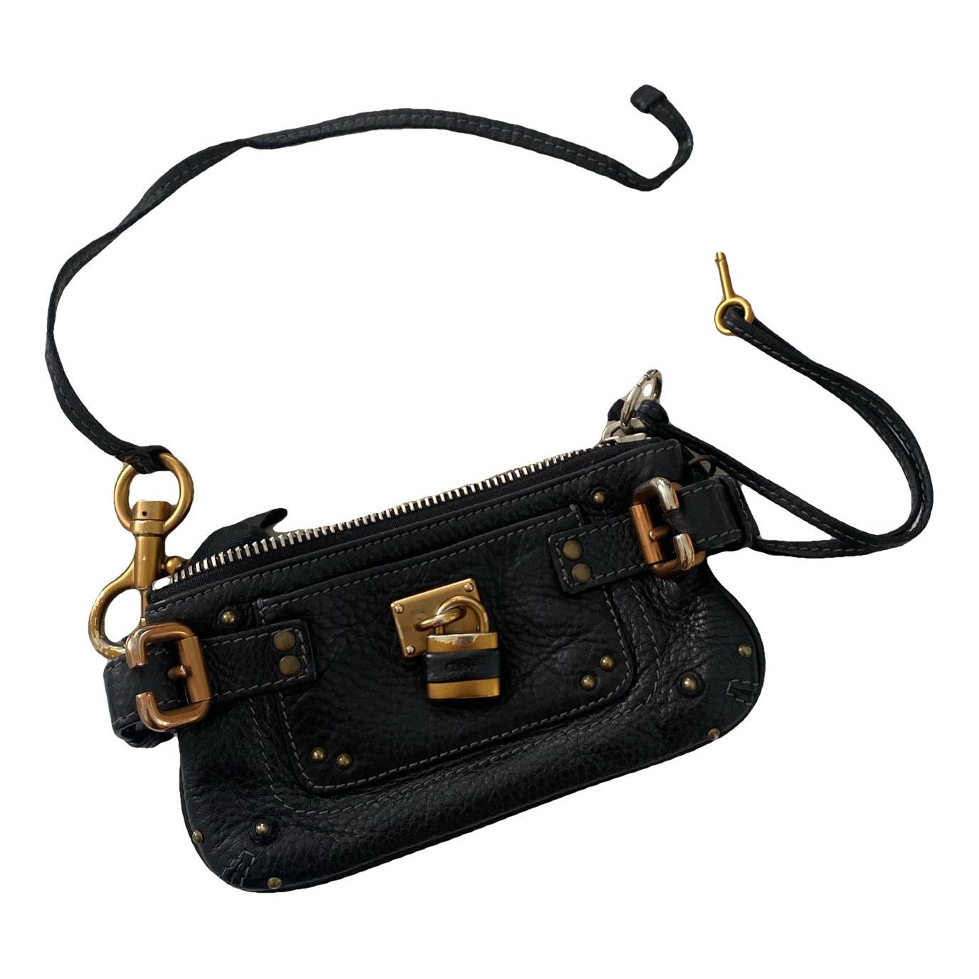 Leather clutch bag