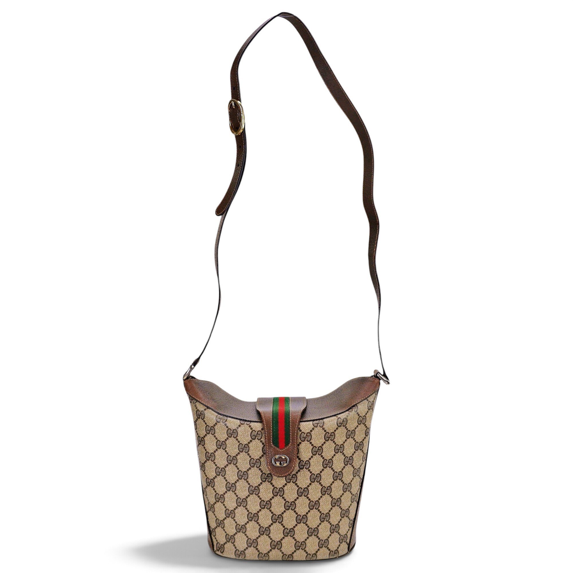 Ophidia Bucket leather crossbody bag